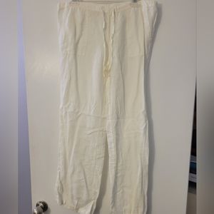 White linen pants